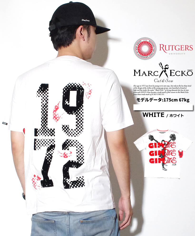 MARCECKO × Rutgers University マークエコー × ラトガース大学 コラボ Tシャツ 半袖 ストリート系 B系 ファッション 大きいサイズ