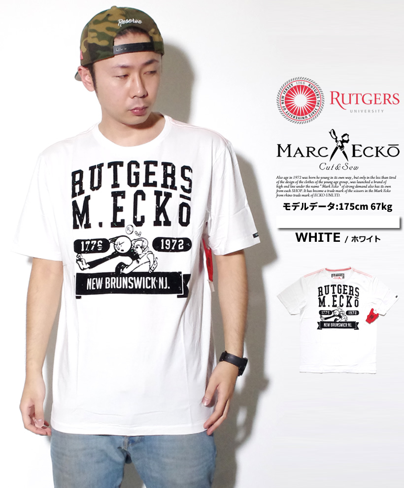 MARCECKO × Rutgers University マークエコー × ラトガース大学 コラボ Tシャツ 半袖 ストリート系 B系 ファッション 大きいサイズ