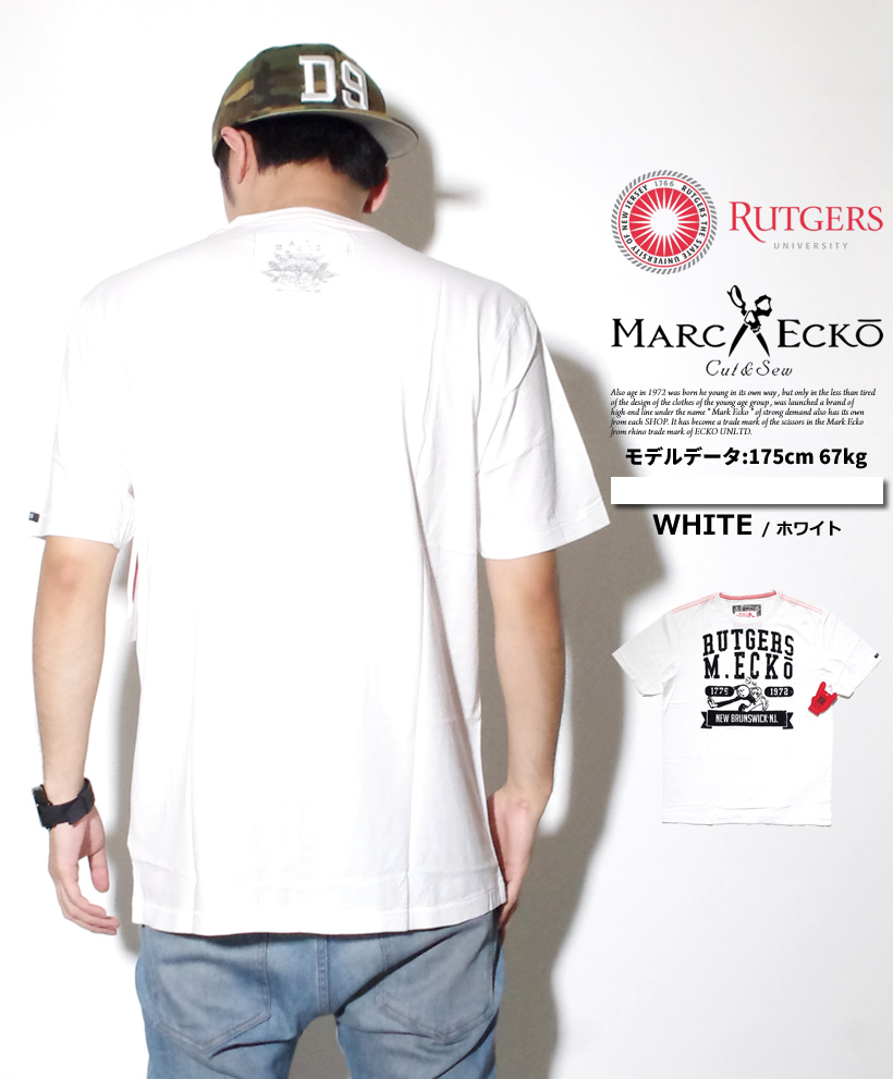 MARCECKO × Rutgers University マークエコー × ラトガース大学 コラボ Tシャツ 半袖 ストリート系 B系 ファッション 大きいサイズ