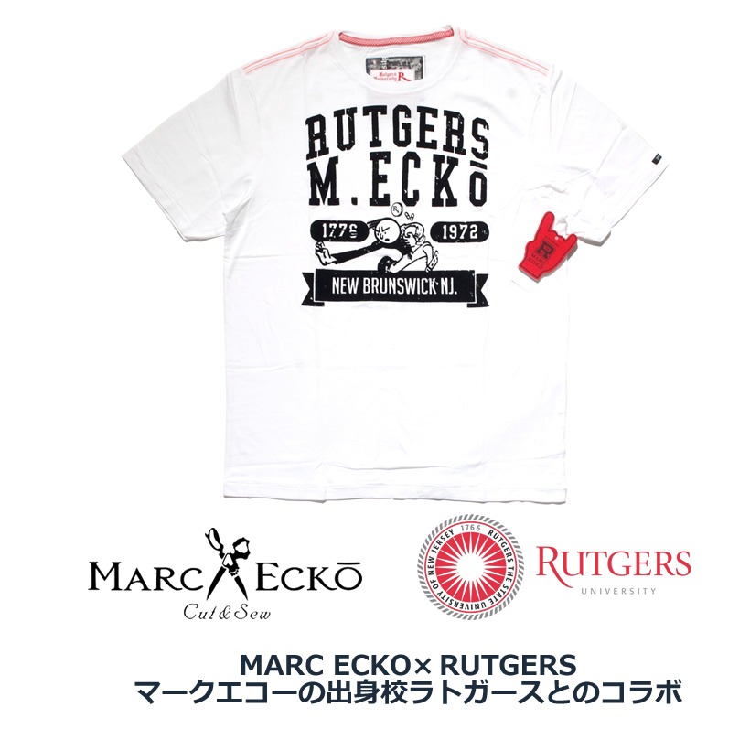 MARCECKO × Rutgers University マークエコー × ラトガース大学 コラボ Tシャツ 半袖 ストリート系 B系 ファッション 大きいサイズ