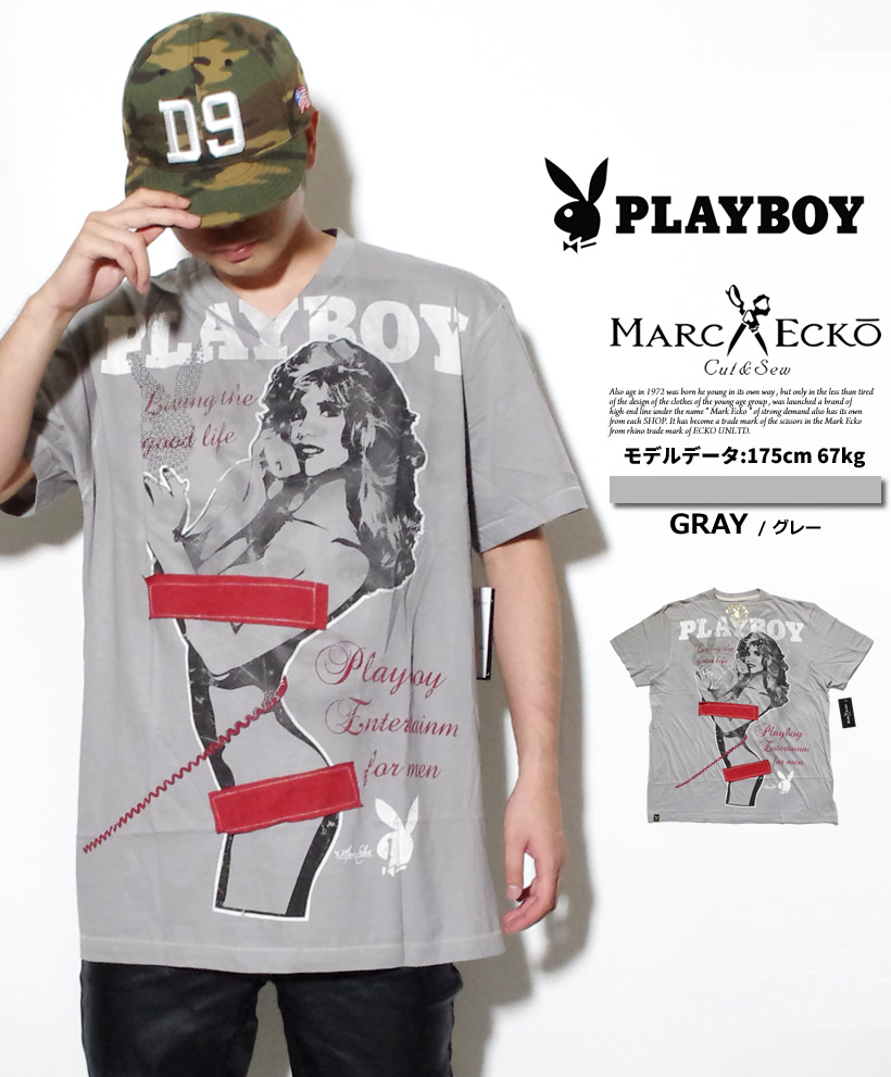 プレイボーイコラボ MARCECKO × PLAYBOY  Tシャツ 半袖 ストリート系 B系 ファッション 大きいサイズ