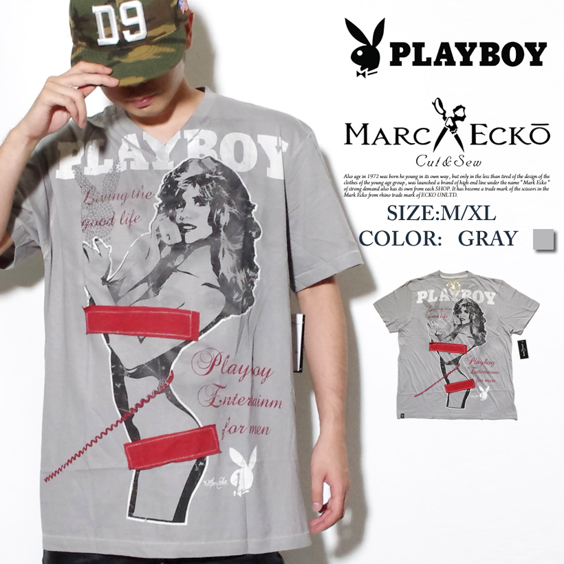 プレイボーイコラボ MARCECKO × PLAYBOY  Tシャツ 半袖 ストリート系 B系 ファッション 大きいサイズ