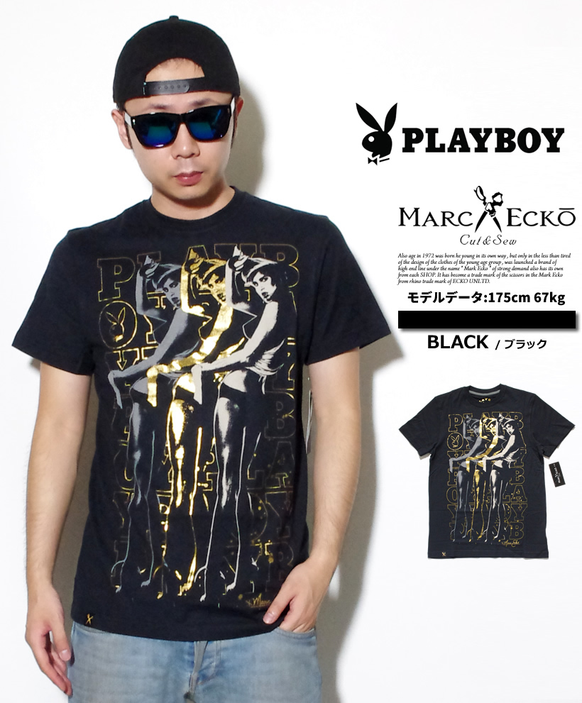 Sサイズ プレイボーイコラボ MARCECKO × PLAYBOY  Tシャツ 半袖 ストリート系 B系 ファッション 大きいサイズ