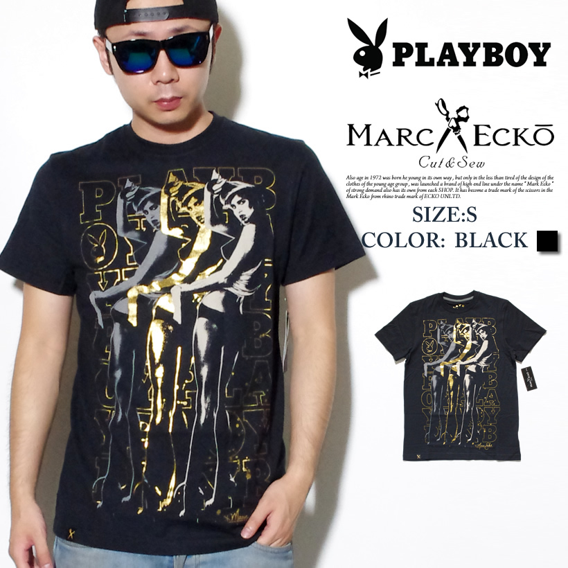 Sサイズ プレイボーイコラボ MARCECKO × PLAYBOY  Tシャツ 半袖 ストリート系 B系 ファッション 大きいサイズ