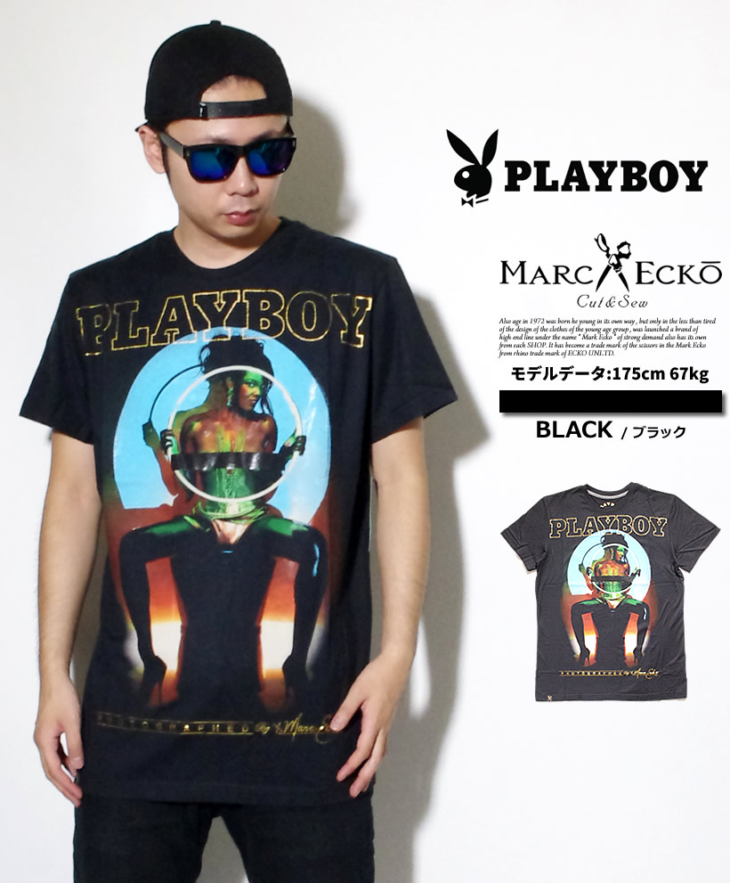 プレイボーイコラボ MARCECKO × PLAYBOY  Tシャツ 半袖 ストリート系 B系 ファッション 大きいサイズ