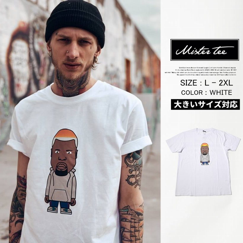 MISTER TEE ミスターティー 半袖Tシャツ メンズ 大きいサイズ カニエ・ウェスト Kanye West NAME ONE TEE MT502 b系 ヒップホップ ファッション MTTT016