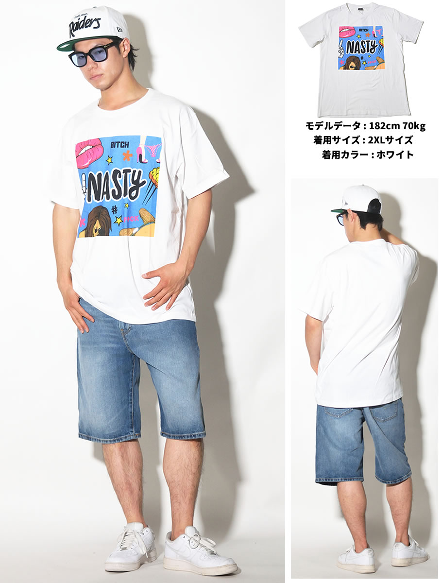MISTER TEE ミスターティー 半袖Tシャツ メンズ 大きいサイズ NASTY MT520 b系 ヒップホップ ファッション MTTT017