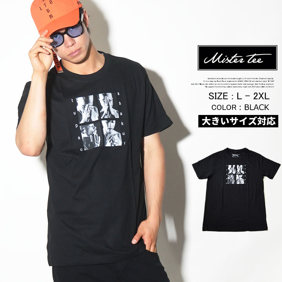 MISTER TEE ミスターティー 半袖Tシャツ メンズ 大きいサイズ 2PCA TUPAC SHAKUR HANDS TEE MT494 b系 ヒップホップ ファッション MTTT018