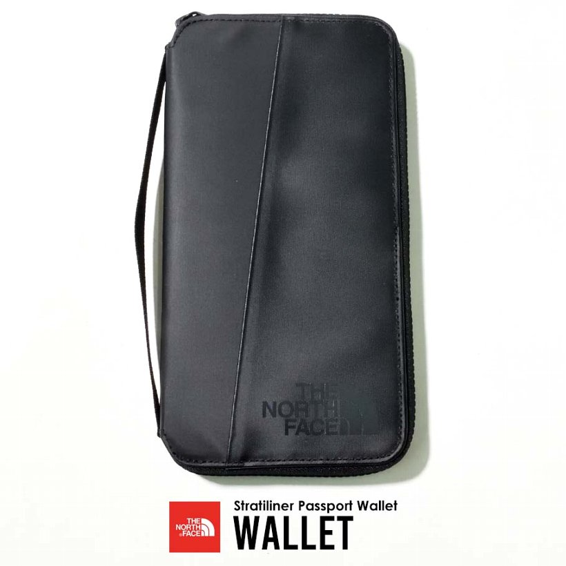 ノースフェイス パスポートウォレット 長財布 メンズ ラウンドファスナー THE NORTH FACE USモデル 黒 NF0A3KWC