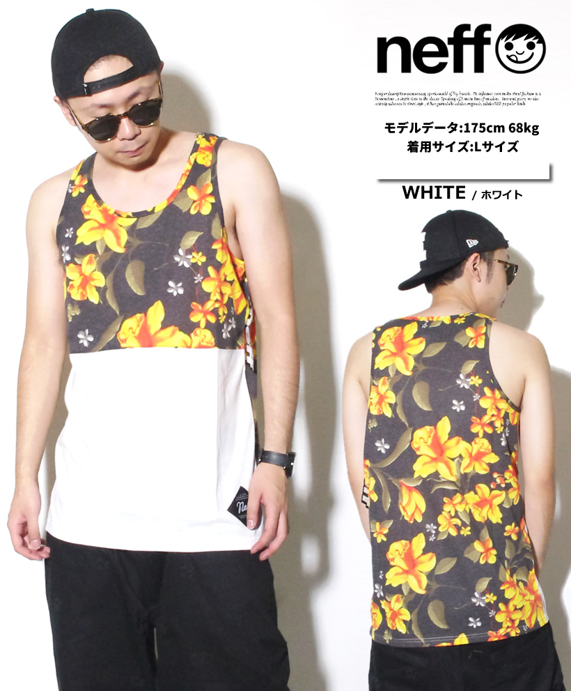 neff ネフ タンクトップ メンズ 花柄 迷彩柄 SS14201 スケーター ヒップホップ ストリート系 ファッション nft026