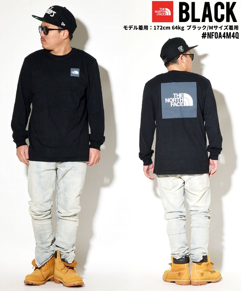 日本未入荷 ノースフェイス Tシャツ メンズ 長袖 ロンT ボックスロゴ THE NORTH FACE USモデル NF0A4M4Q 大きいサイズ 2020春 新作