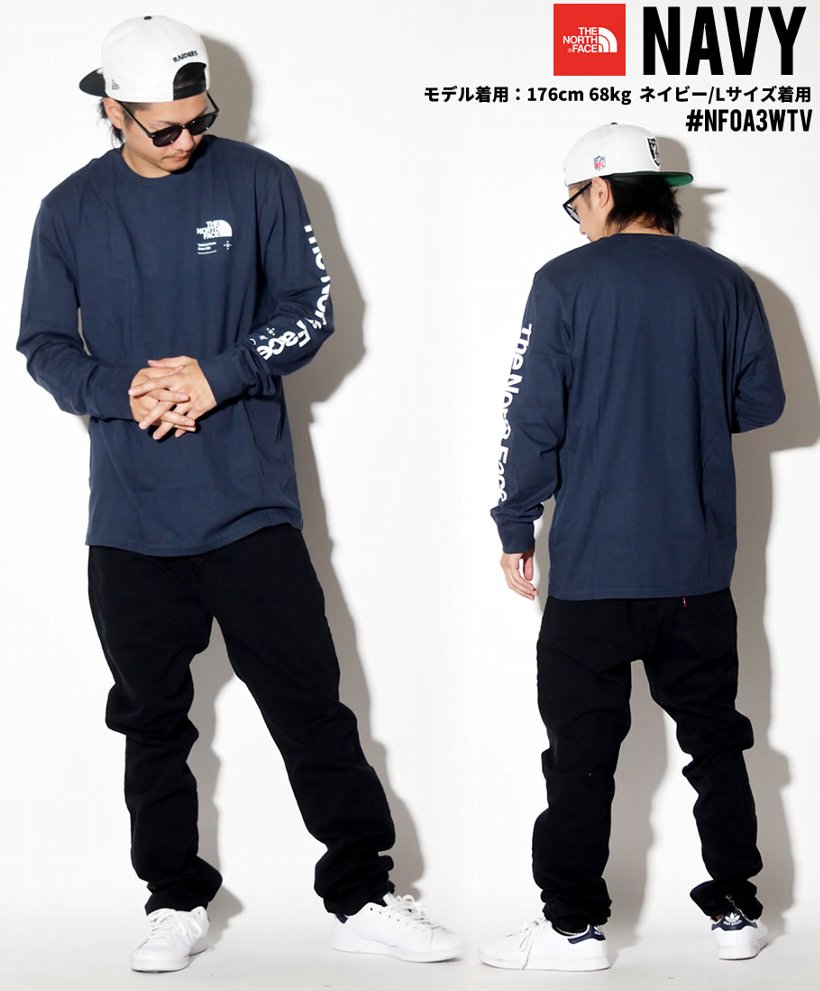 ノースフェイス Tシャツ メンズ 長袖 ロンT ロゴ プリント THE NORTH FACE NF0A3WTV USモデル