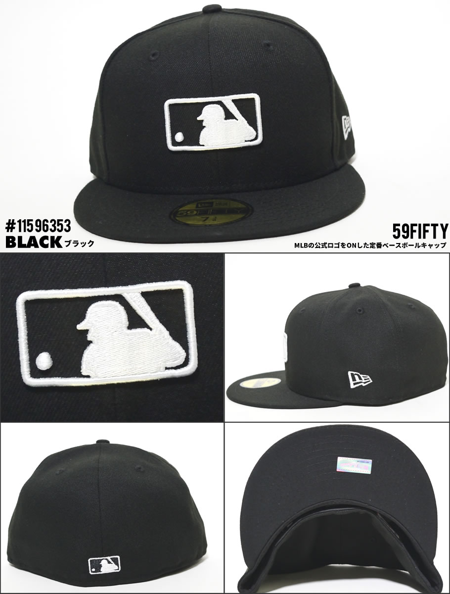 Newera ニューエラ ベースボールキャップ 59fifty Mlbロゴ ブラック ホワイト Nwct13