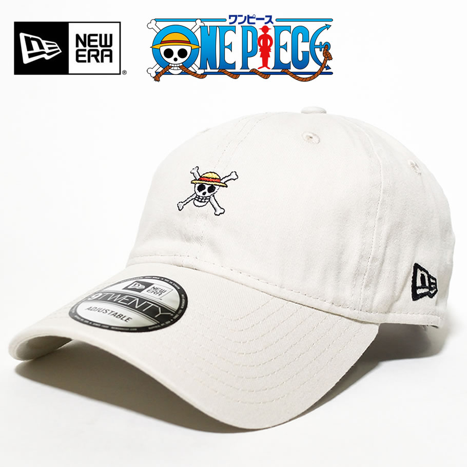 New Era ニューエラ カーブキャップ 9twenty クロスストラップ One Piece ワンピース モンキー D ルフィ 海賊旗 アイボリー Nwct1405