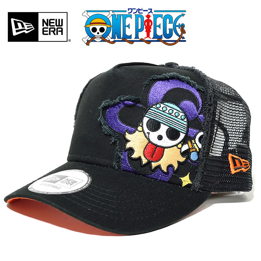 New Era ニューエラ メッシュキャップ 9forty A Frame トラッカー One Piece ワンピース ナミ ブラック オレンジアンダーバイザー Nwct1411