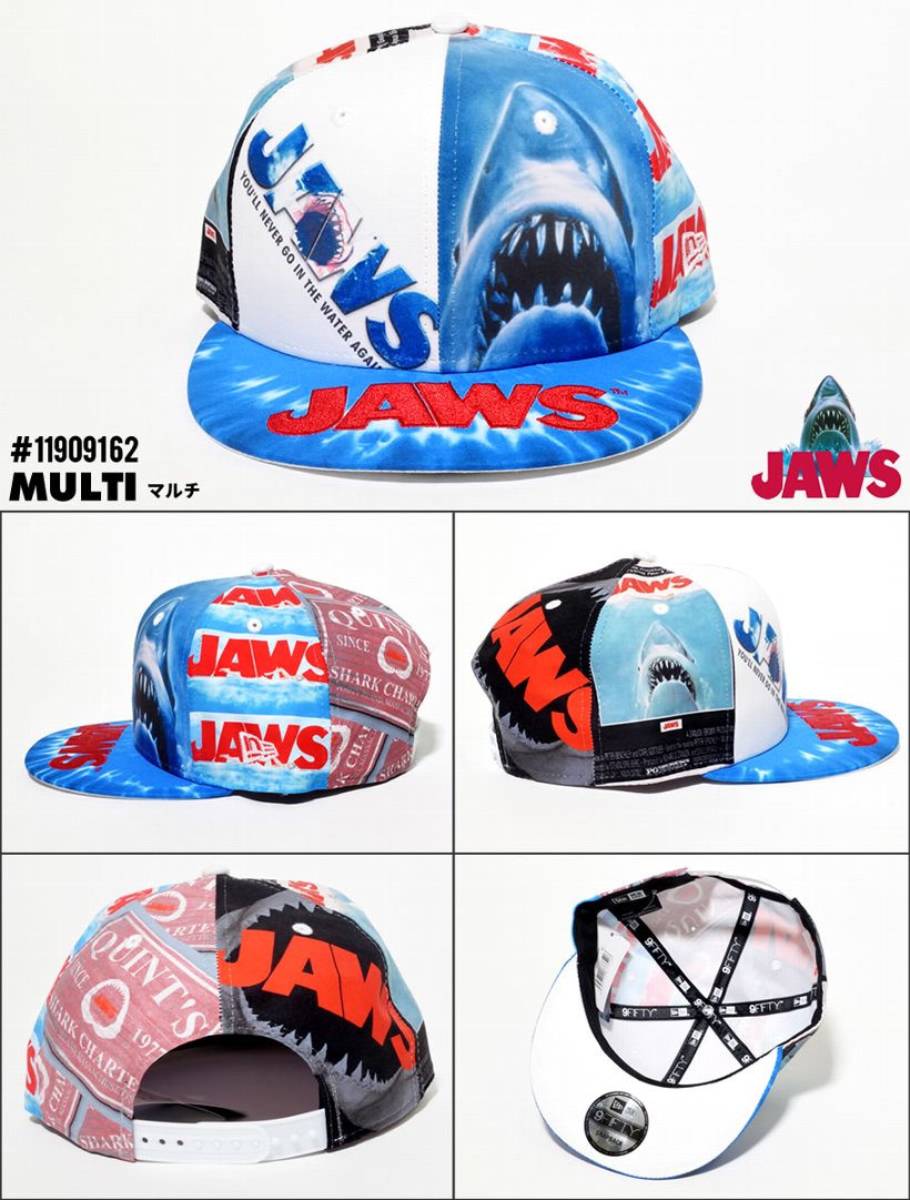 JAWS ジョーズ ニューエラ キャップ メンズ 帽子 NEWERA 9FIFTY オールオーバープリント 11909162