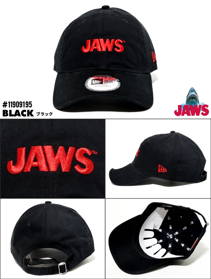 JAWS ジョーズ ニューエラ キャップ メンズ 帽子 NEWERA 9THIRTY クロスストラップ タイトルロゴ 11909195