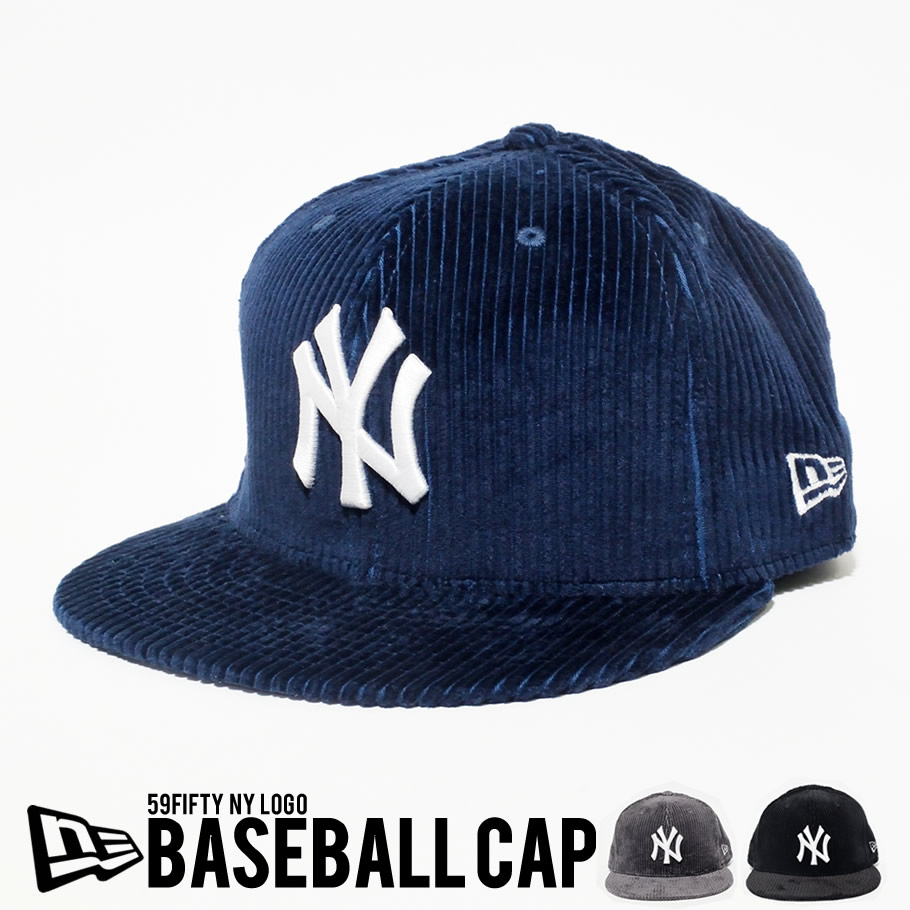 New Era ニューエラ ベースボールキャップ メンズ レディース 59fifty コーデュロイ ニューヨーク ヤンキース Nyロゴ cap 帽子 通販