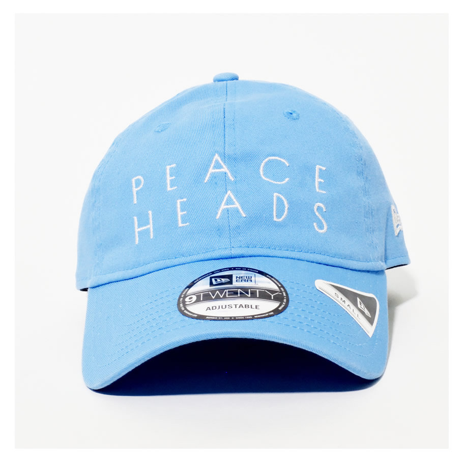 ニューエラ キャップ 帽子 9TWENTY Small イージースナップ 野沢和香 PEACE HEADS スカイブルー × スノーホワイト