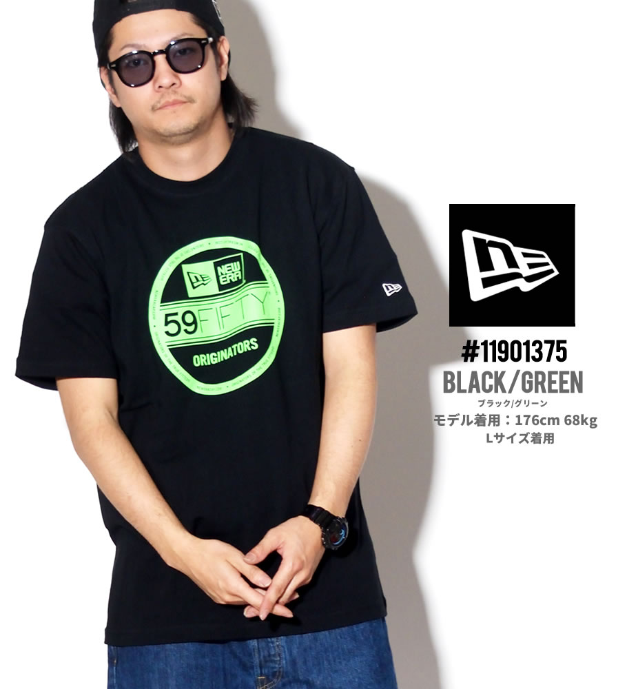 ニューエラ Tシャツ メンズ 半袖 大きいサイズ ロゴT プリント NEWERA バイザーステッカー