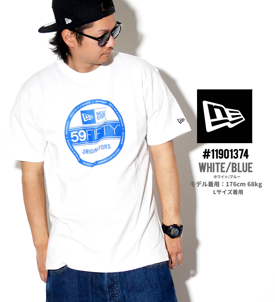 ニューエラ Tシャツ メンズ 半袖 大きいサイズ ロゴT プリント NEWERA バイザーステッカー
