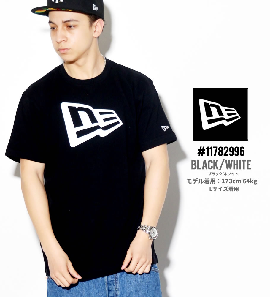 ニューエラ Tシャツ メンズ 半袖 大きいサイズ ロゴT プリント NEWERA フラッグロゴ