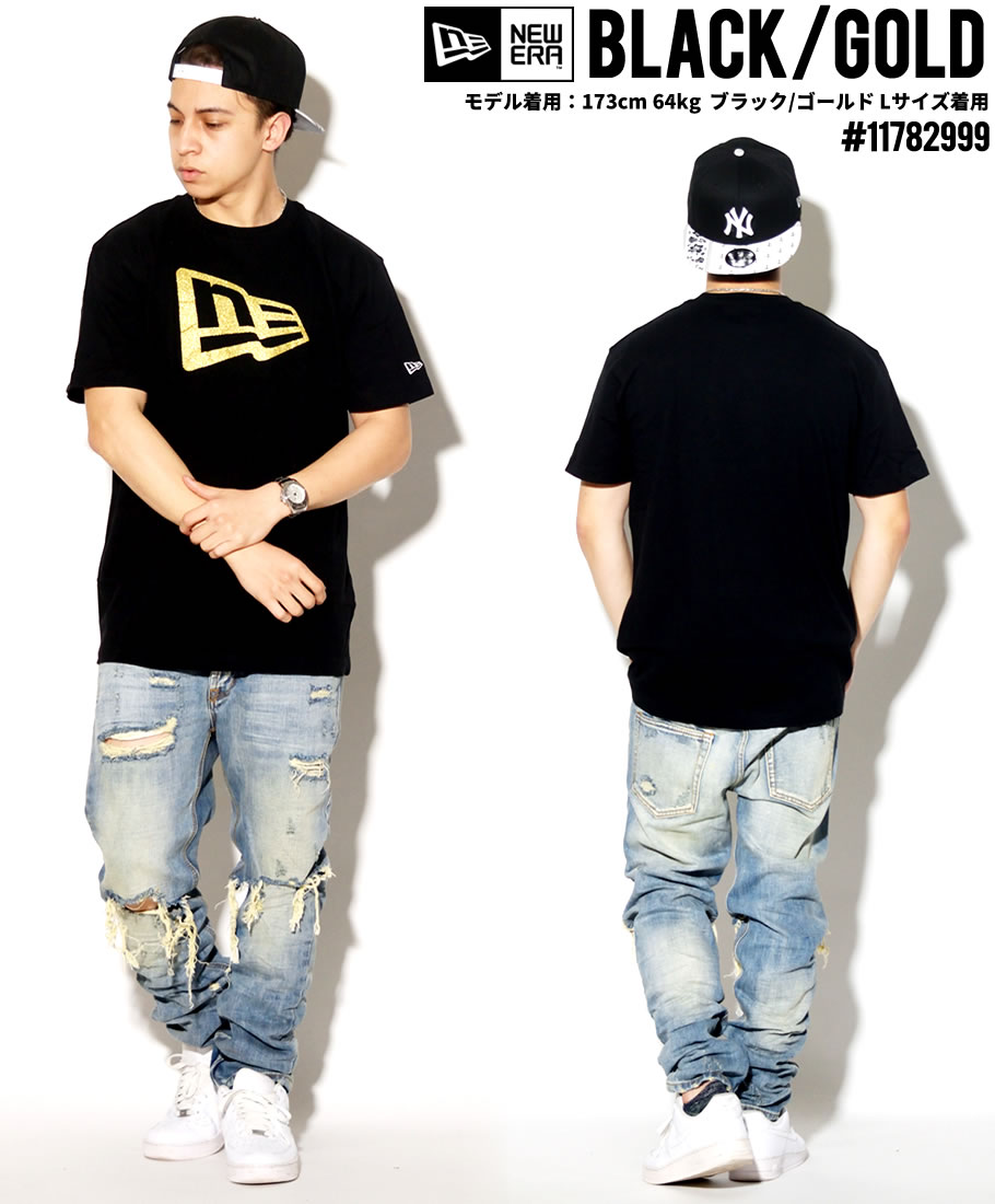 ニューエラ Tシャツ メンズ 半袖 大きいサイズ ロゴT プリント NEWERA フラッグロゴ