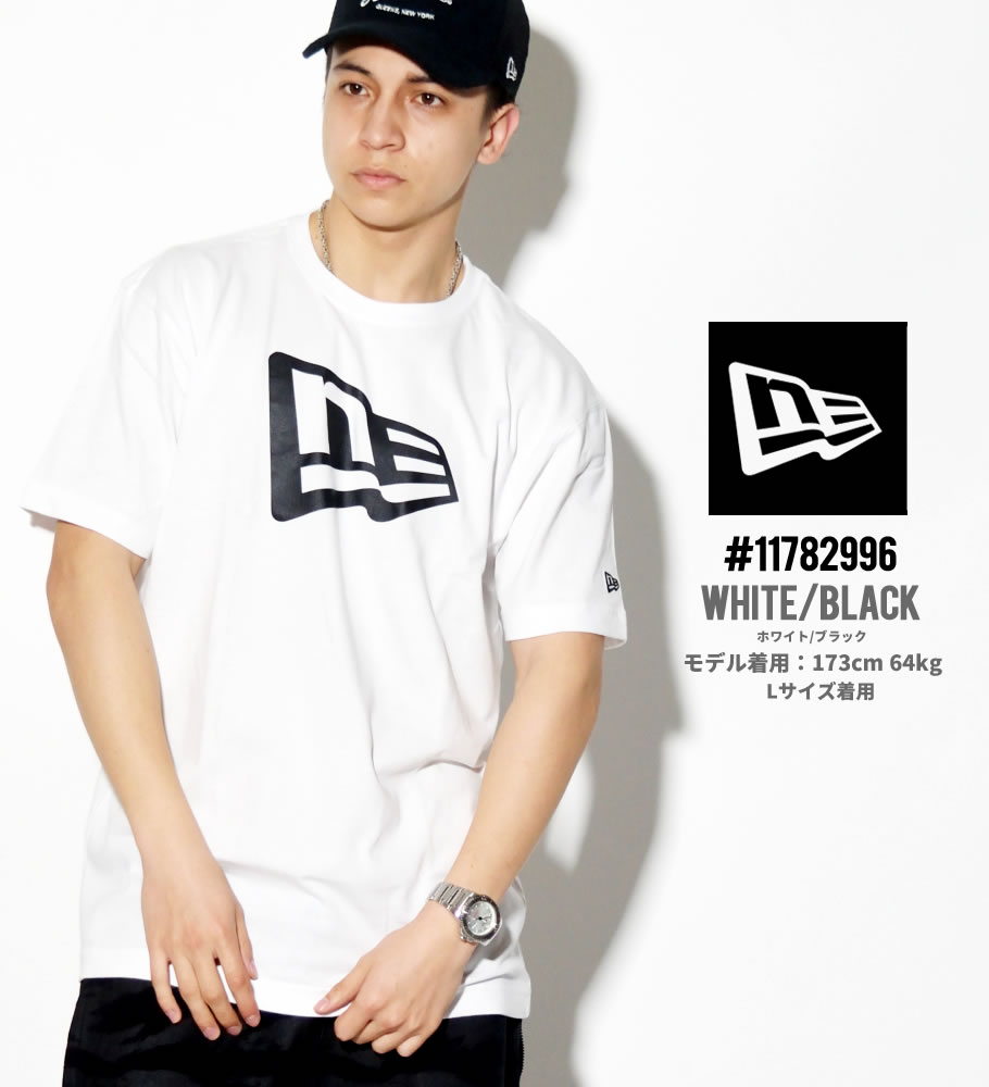 ニューエラ Tシャツ メンズ 半袖 大きいサイズ ロゴT プリント NEWERA フラッグロゴ