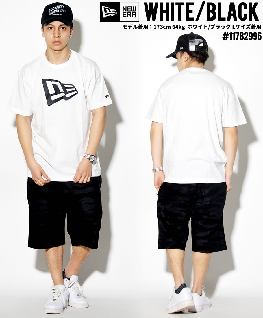 ニューエラ Tシャツ メンズ 半袖 大きいサイズ ロゴT プリント NEWERA フラッグロゴ