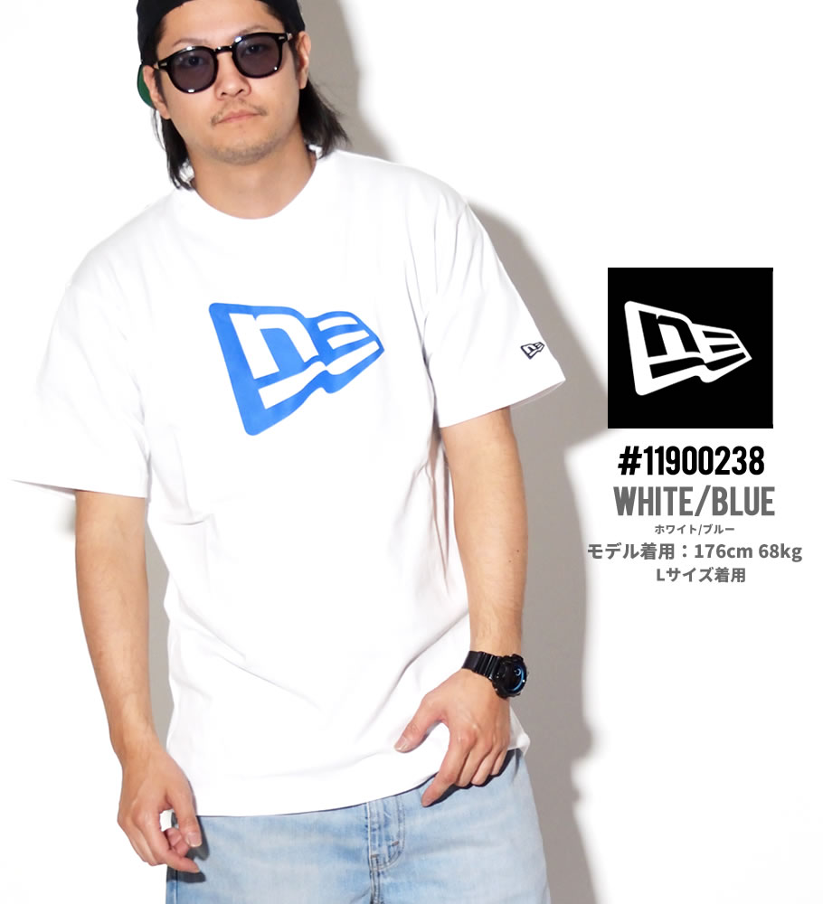 ニューエラ Tシャツ メンズ 半袖 大きいサイズ ロゴT プリント NEWERA フラッグロゴ