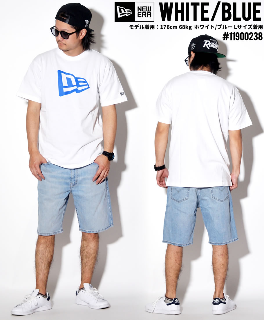 ニューエラ Tシャツ メンズ 半袖 大きいサイズ ロゴT プリント NEWERA フラッグロゴ