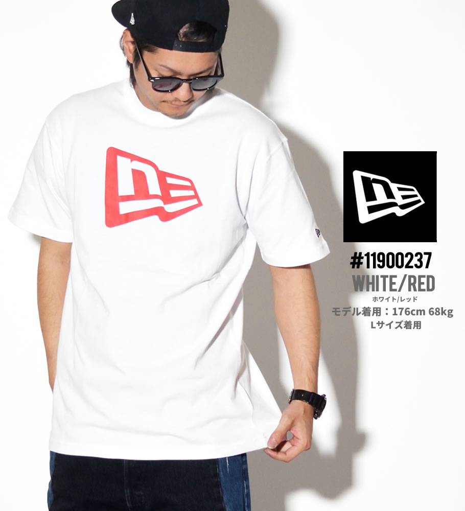 ニューエラ Tシャツ メンズ 半袖 大きいサイズ ロゴT プリント NEWERA フラッグロゴ