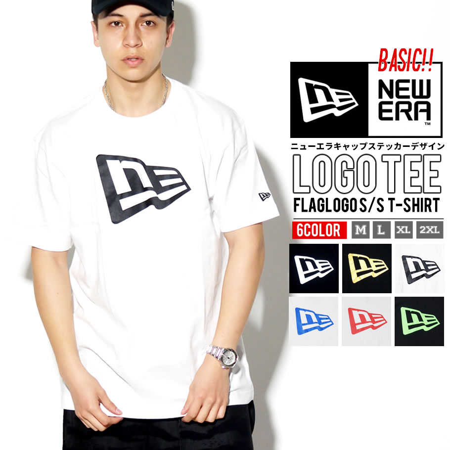 ニューエラ Tシャツ メンズ 半袖 大きいサイズ ロゴT プリント NEWERA フラッグロゴ