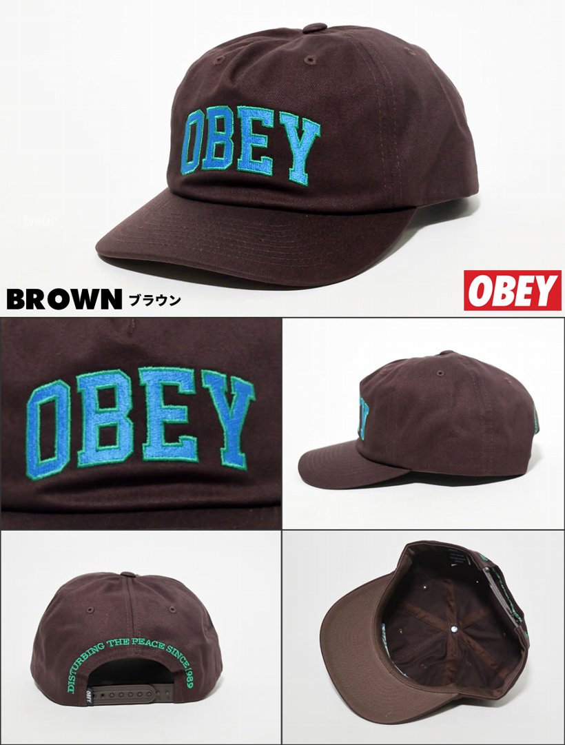 オベイ OBEY スナップバックキャップ メンズ 100570097 帽子 ストリート系 男子 女子 コーデ ファッション 服 通販