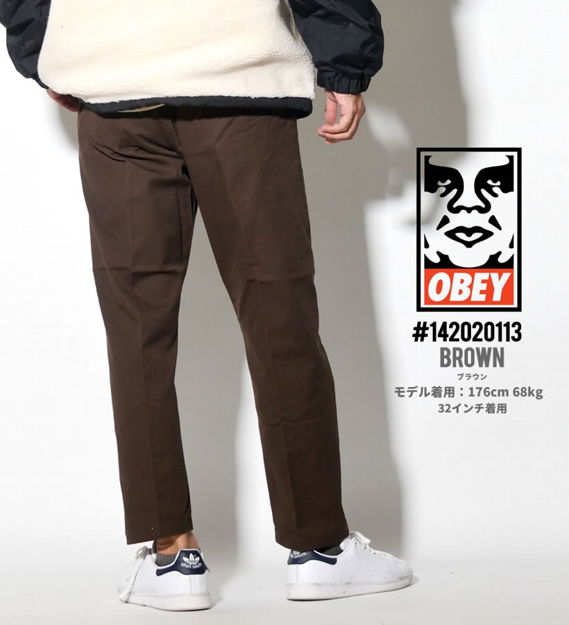 オベイ OBEY ワークパンツ メンズ スリムフィット 142020113 大きいサイズ 2019秋 新作
