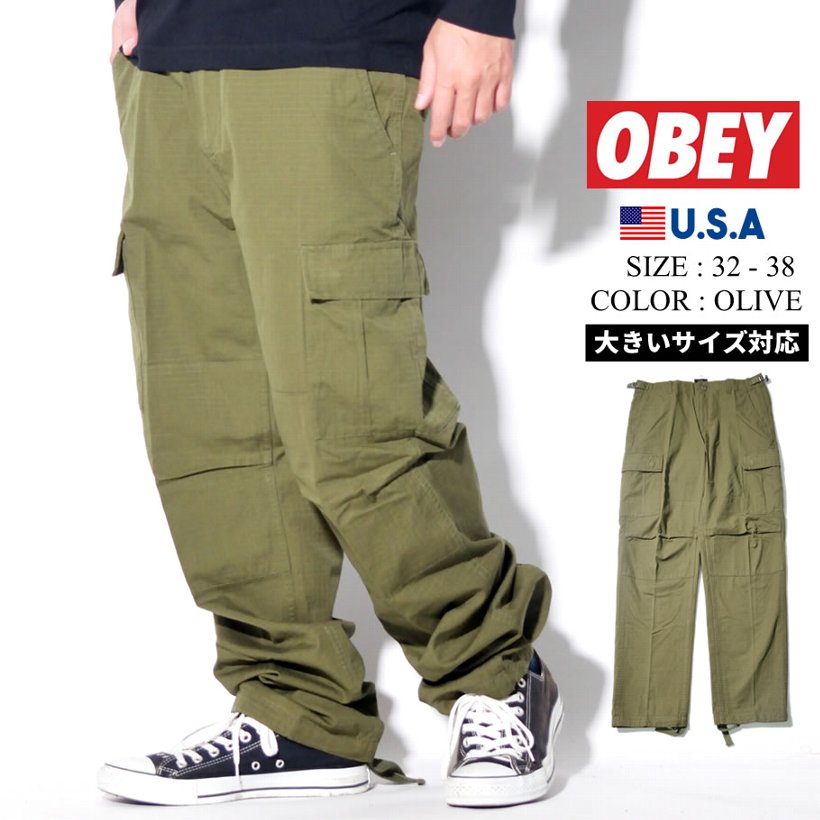 Obey オベイ カーゴパンツ メンズ 大きいサイズ Recon Cargo Pant ストリート系 ヒップホップ ファッション 服 通販