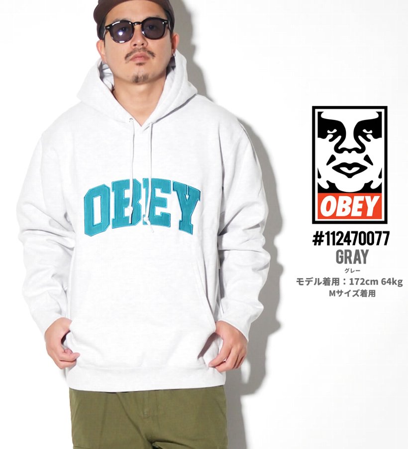 OBEY オベイ パーカー メンズ ネーム ロゴ ストリート系 ファッション 
