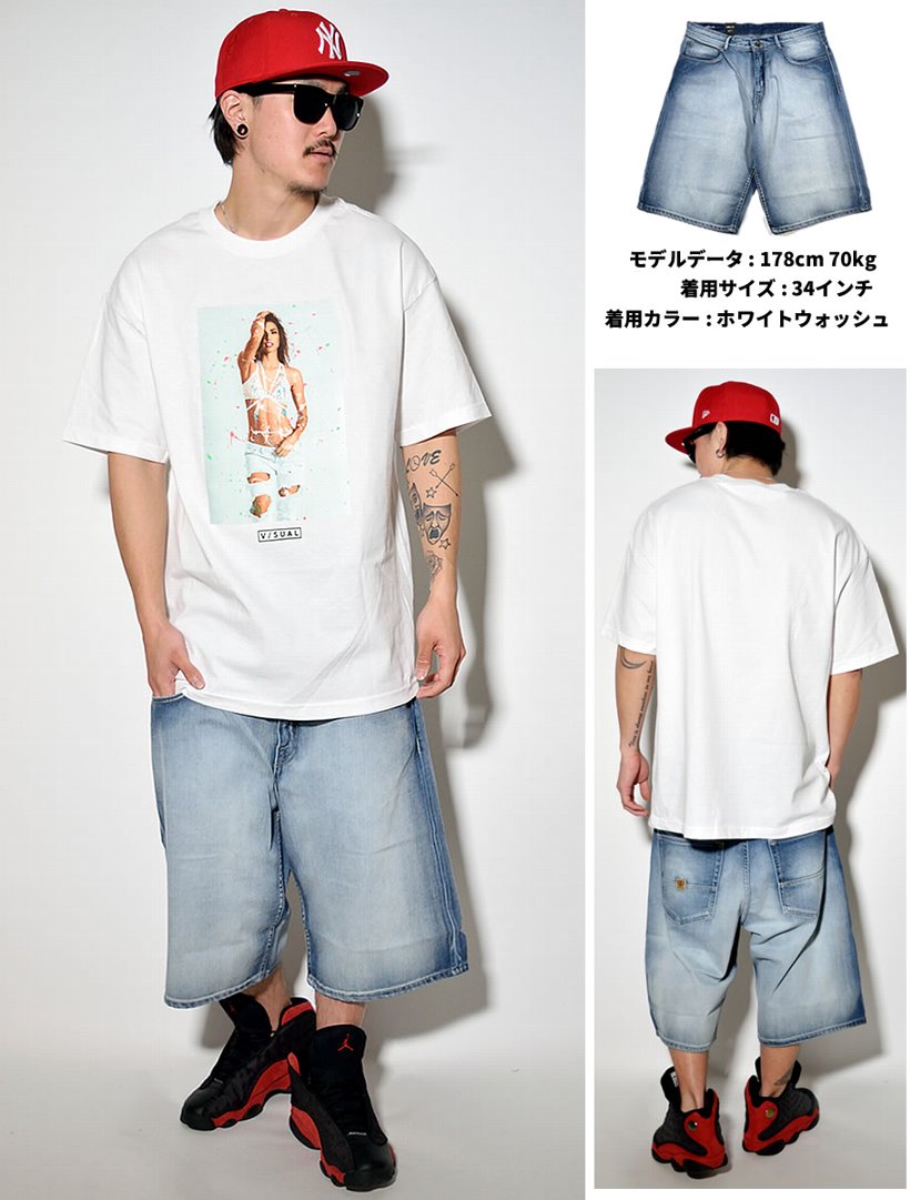 PELLEPELLE ペレペレ ハーフパンツ デニムパンツ PMEMH3B1601 B系 ストリート系 ファッション 大きいサイズ 2016春新作