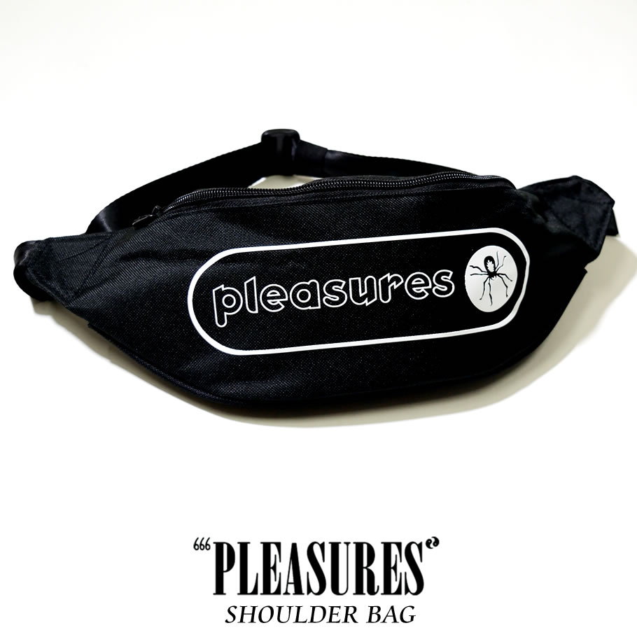 PLEASURES プレジャーズ ウエストバッグ 鞄 VENOM WAIST BAG 黒 2018秋冬 新作