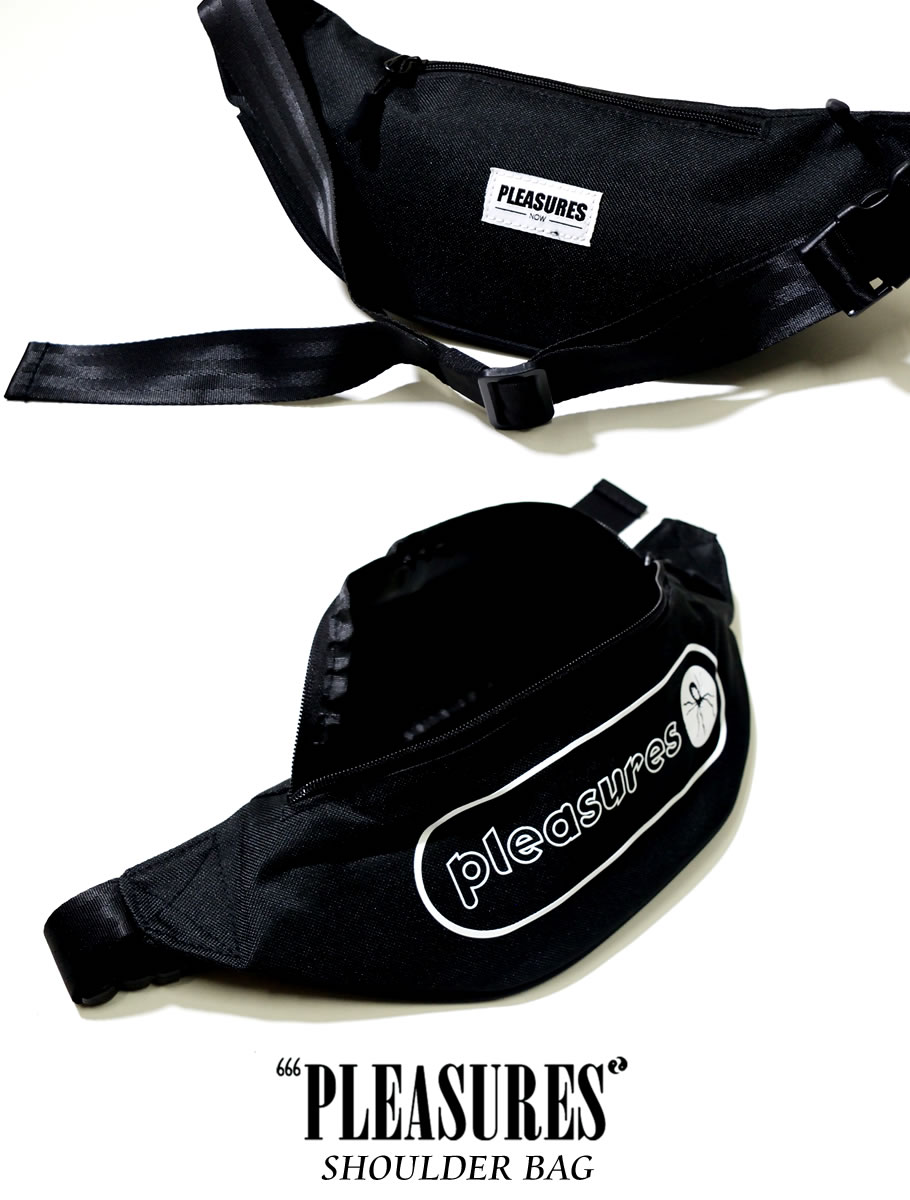 PLEASURES プレジャーズ ウエストバッグ 鞄 VENOM WAIST BAG 黒 2018秋冬 新作