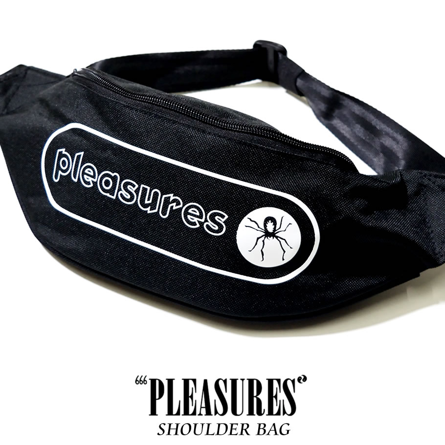 PLEASURES プレジャーズ ウエストバッグ 鞄 VENOM WAIST BAG 黒 2018秋冬 新作