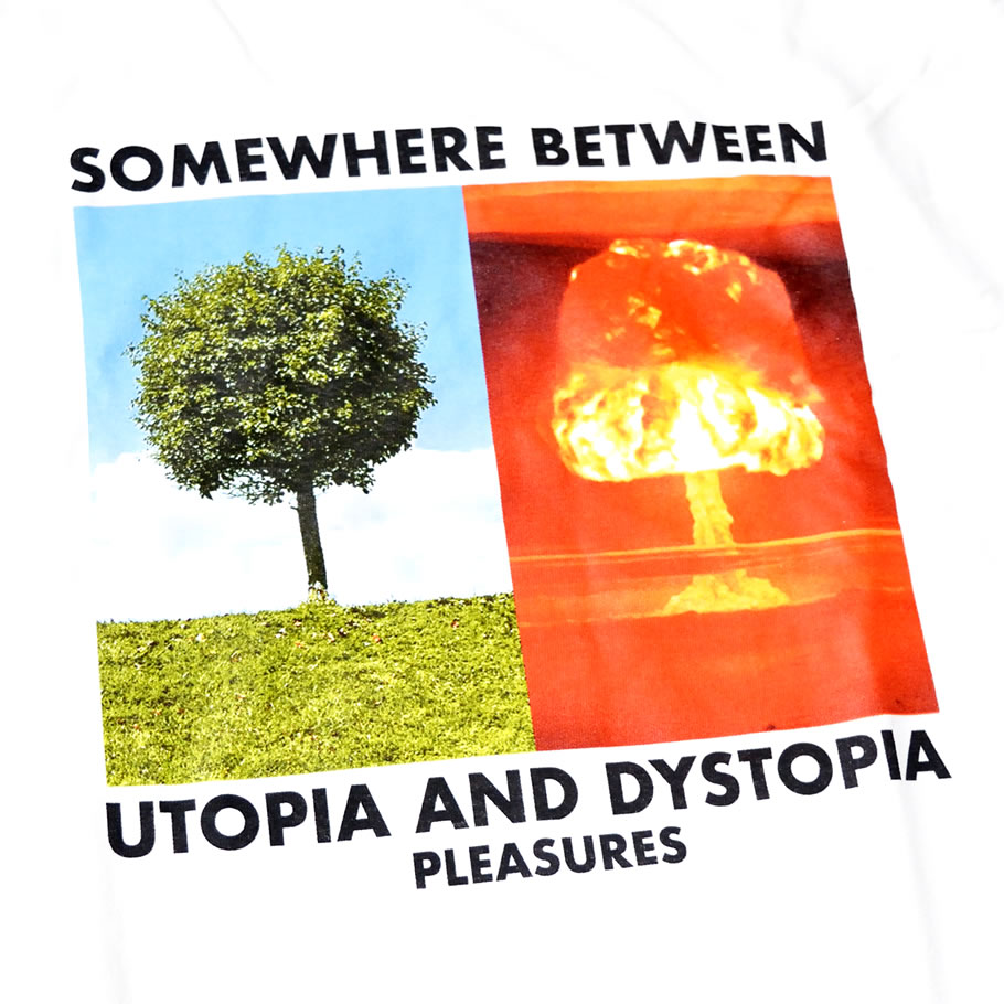 PLEASURES プレジャーズ Tシャツ メンズ 長袖 ロンT プリント P18F101037 白 大きいサイズ 2018秋冬 新作