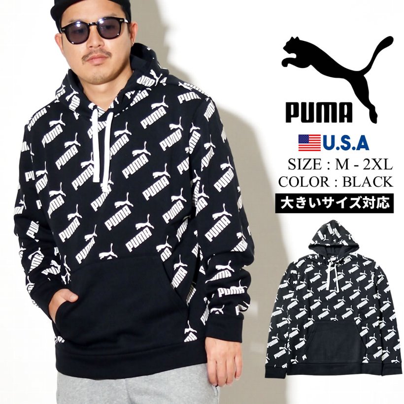 Puma プーマ パーカー メンズ ロゴ Amplified Hoody Fl 01 Puma Black Puma プーマ パーカー メンズ ロゴ Amplified Hoody Fl 01 Puma Black