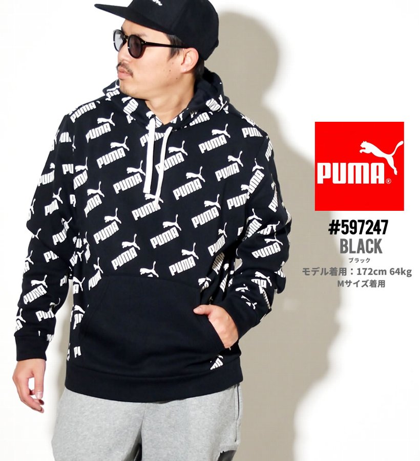 Puma プーマ パーカー メンズ ロゴ Amplified Hoody Fl 01 Puma Black Puma プーマ パーカー メンズ ロゴ Amplified Hoody Fl 01 Puma Black