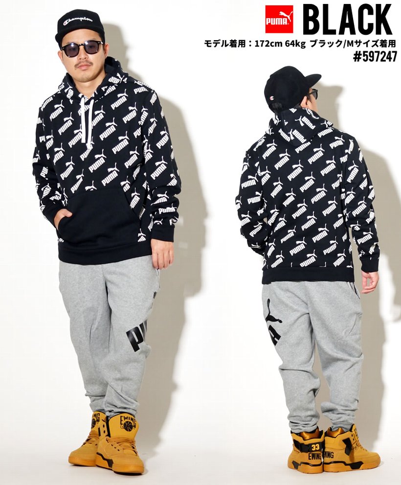 Puma プーマ パーカー メンズ ロゴ Amplified Hoody Fl 01 Puma Black Puma プーマ パーカー メンズ ロゴ Amplified Hoody Fl 01 Puma Black