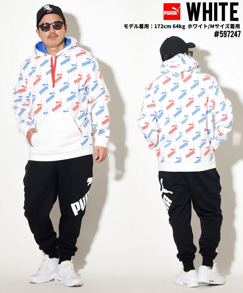 Puma プーマ パーカー メンズ ロゴ Amplified Hoody Fl 62 Puma White