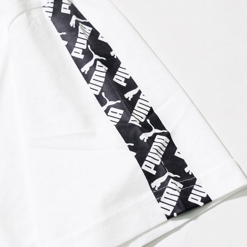 Puma プーマ 半袖 Tシャツ メンズ ロゴ Amplified Tee ホワイト