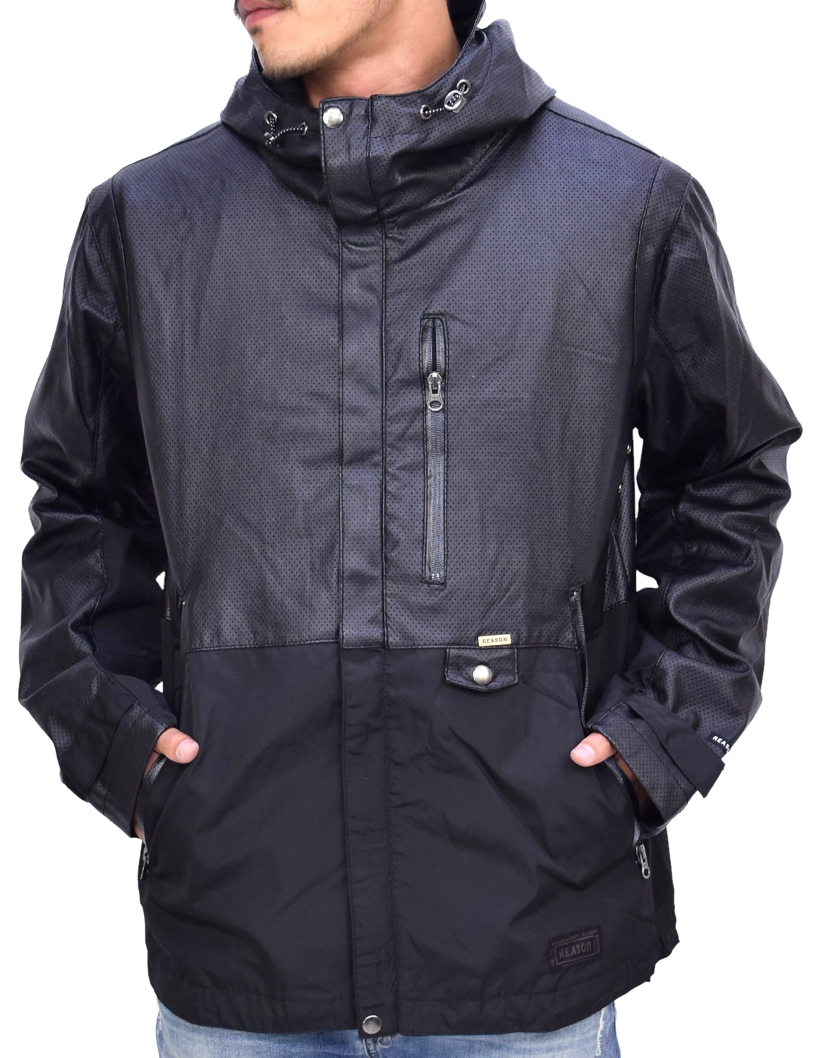 Reason Clothing リーズン スポーツジャケット レザーテックジャケット RF15-008 パロディー B系 ストリート系 ファッション