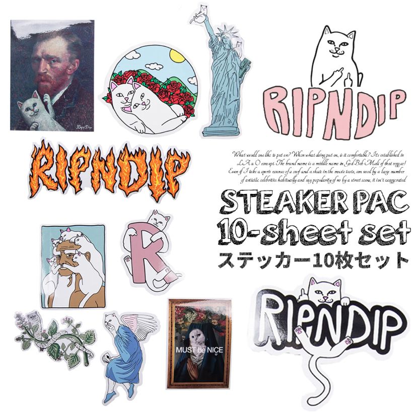 RIPNDIP リップンディップ ステッカー 10枚 セット スケートボード スケーター ストリート ブランド 2018春夏 新作