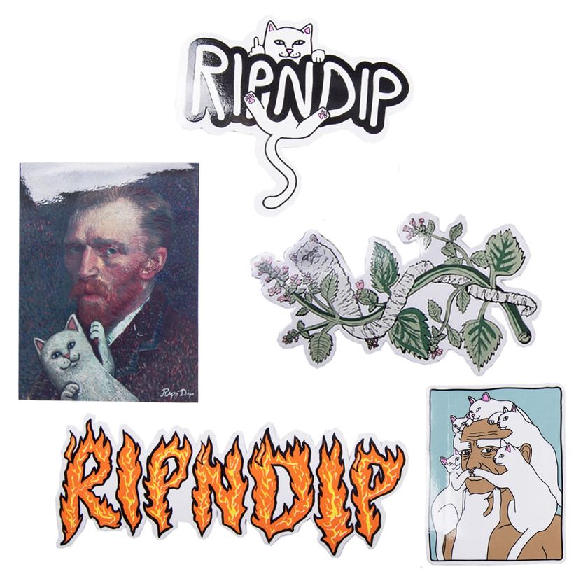 RIPNDIP リップンディップ ステッカー 5枚 セット スケートボード スケーター ストリート ブランド 2018春夏 新作